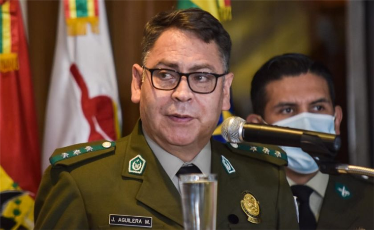Jhonny Aguilera, comandante general de la Policía Boliviana. Foto. Internet