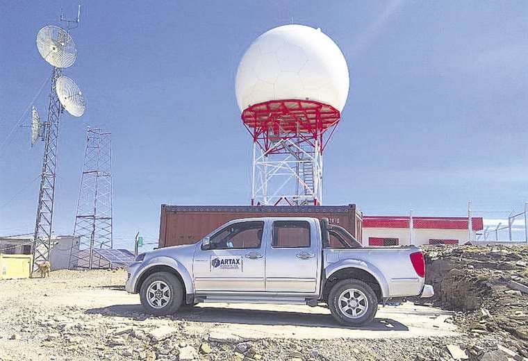 Una estación de monitoreo de radares en El Alto. 