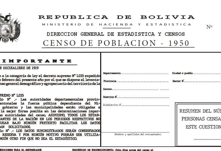 Censo: Las boletas piden nombres de los encuestados desde 1950