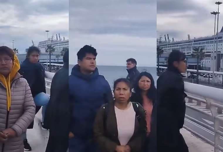 Familiares de los pasajeros varados en el puerto de Barcelona / La Nación